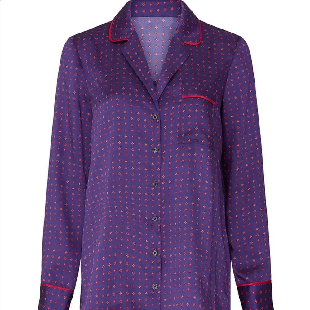 Thakoon Collective Printed Pajama Shirt size 2